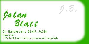 jolan blatt business card